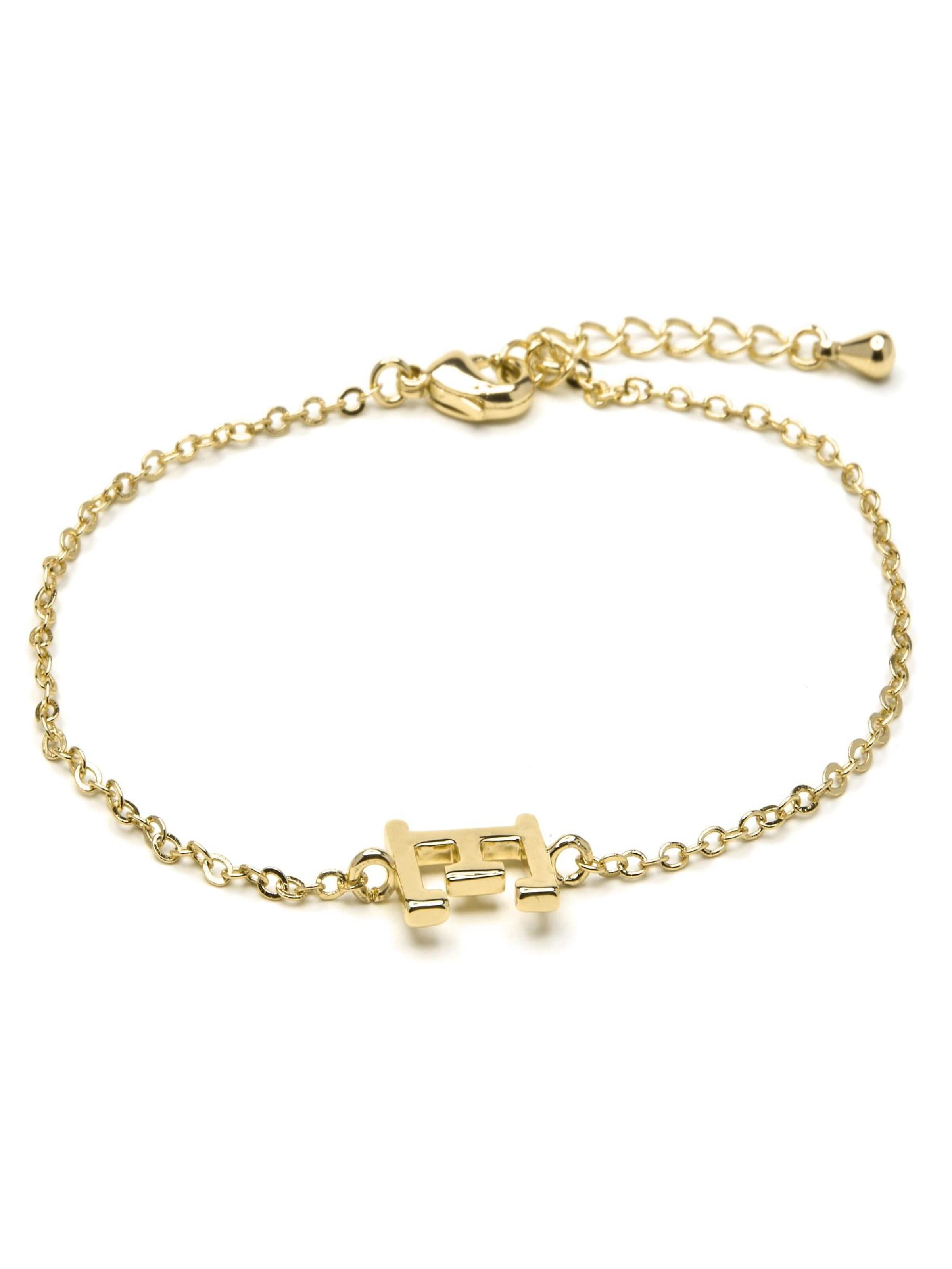Braccialetto 'Alphabet E' in 19 cm Luxenter di colore oro, Visualizzazione prodotti