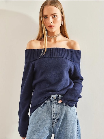 Bianco Lucci - Pullover em azul: frente