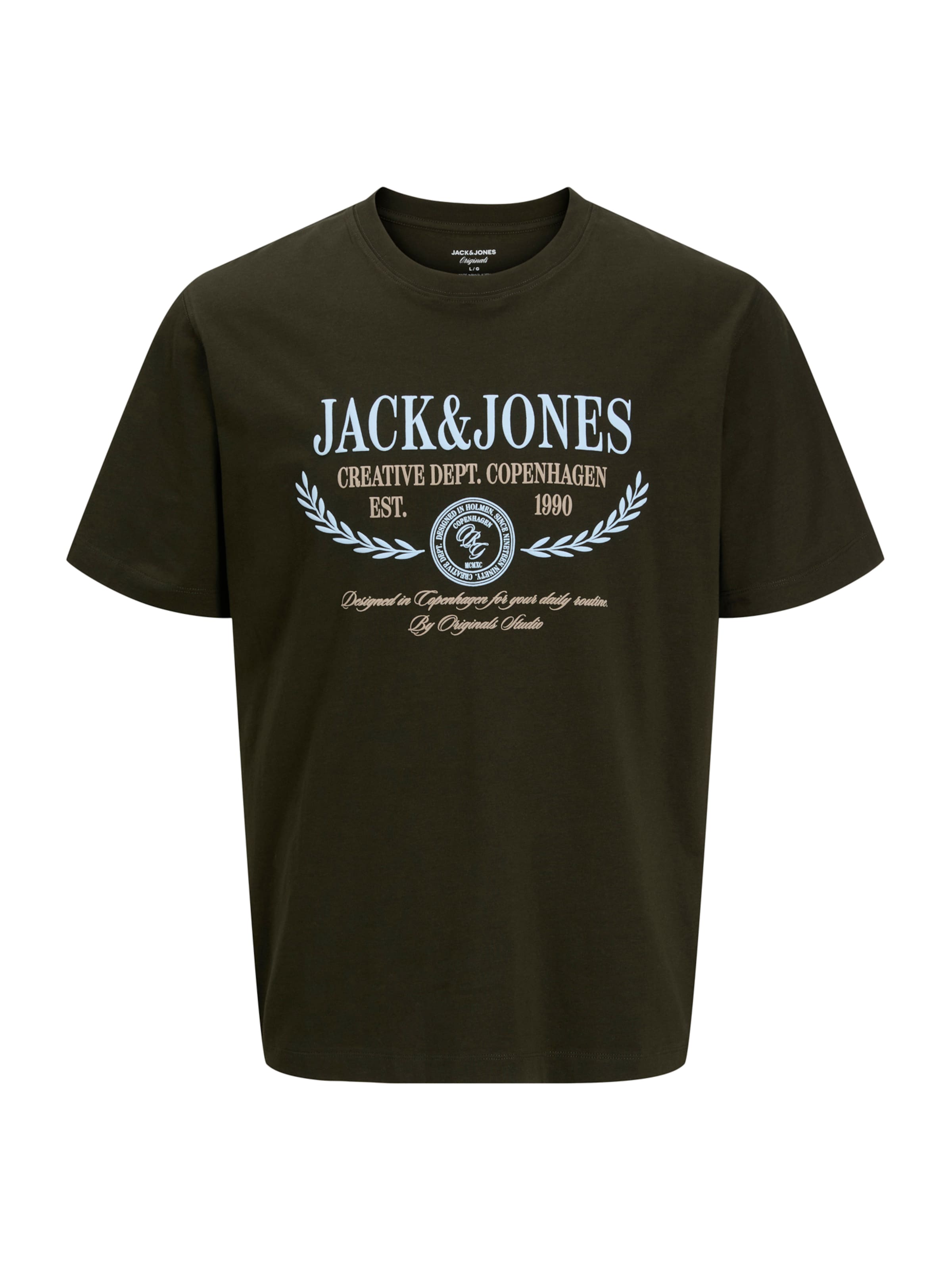 JACK & JONES - Camiseta 'JORFREDERIKSBERG' en marrón: frente