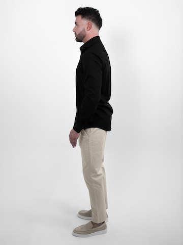 Vercate - Regular Fit Camisa clássica 'No. 27' em preto