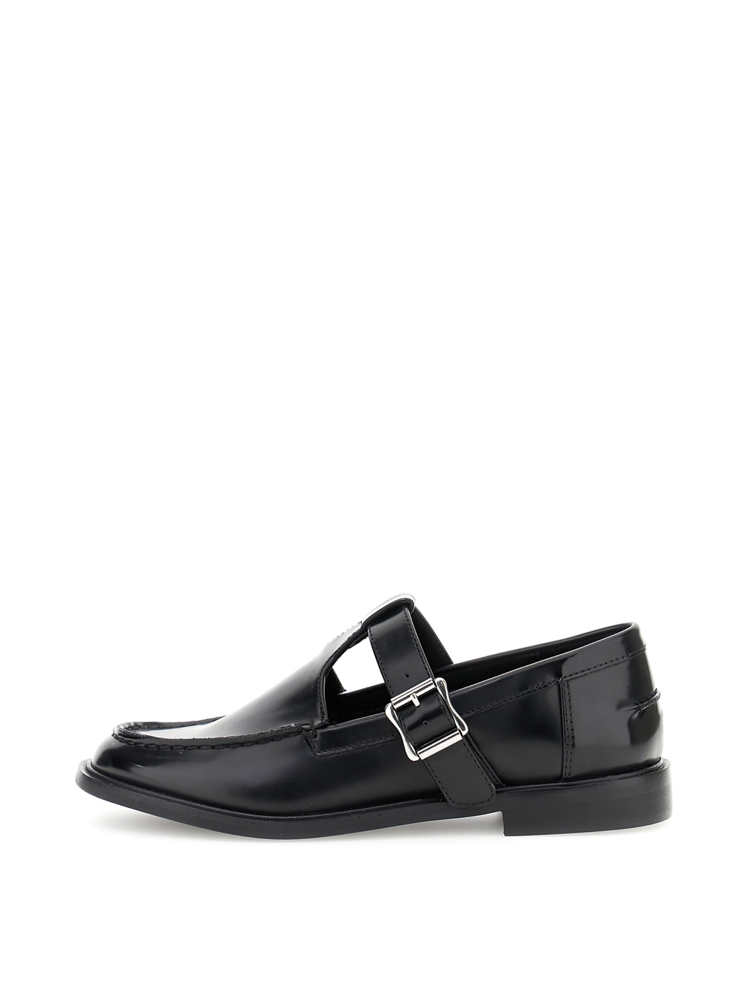 CAFè NOIR Moccasin in Black: front