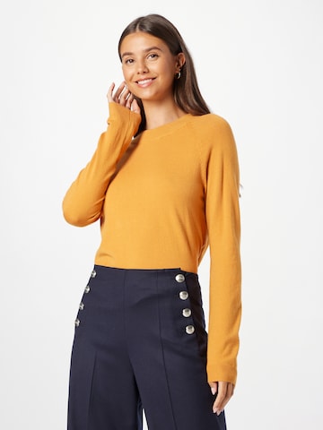 VERO MODA Sweater 'HAPPINESS' in Yellow: front