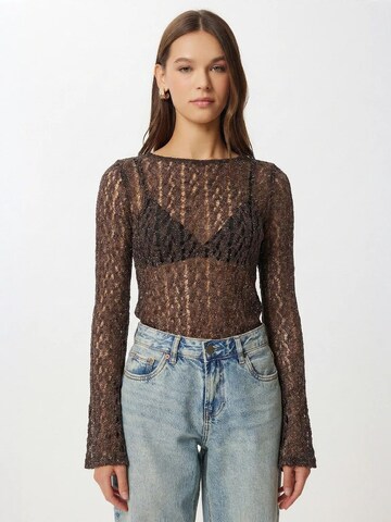 Camicia da donna di Happiness İstanbul in marrone: frontale