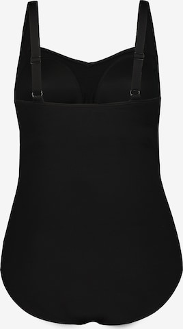 Ulla Popken Bustier Badpak in Zwart