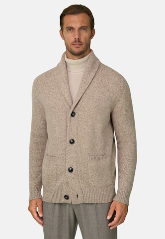 Boggi Milano Gebreid vest in Bruin: voorkant