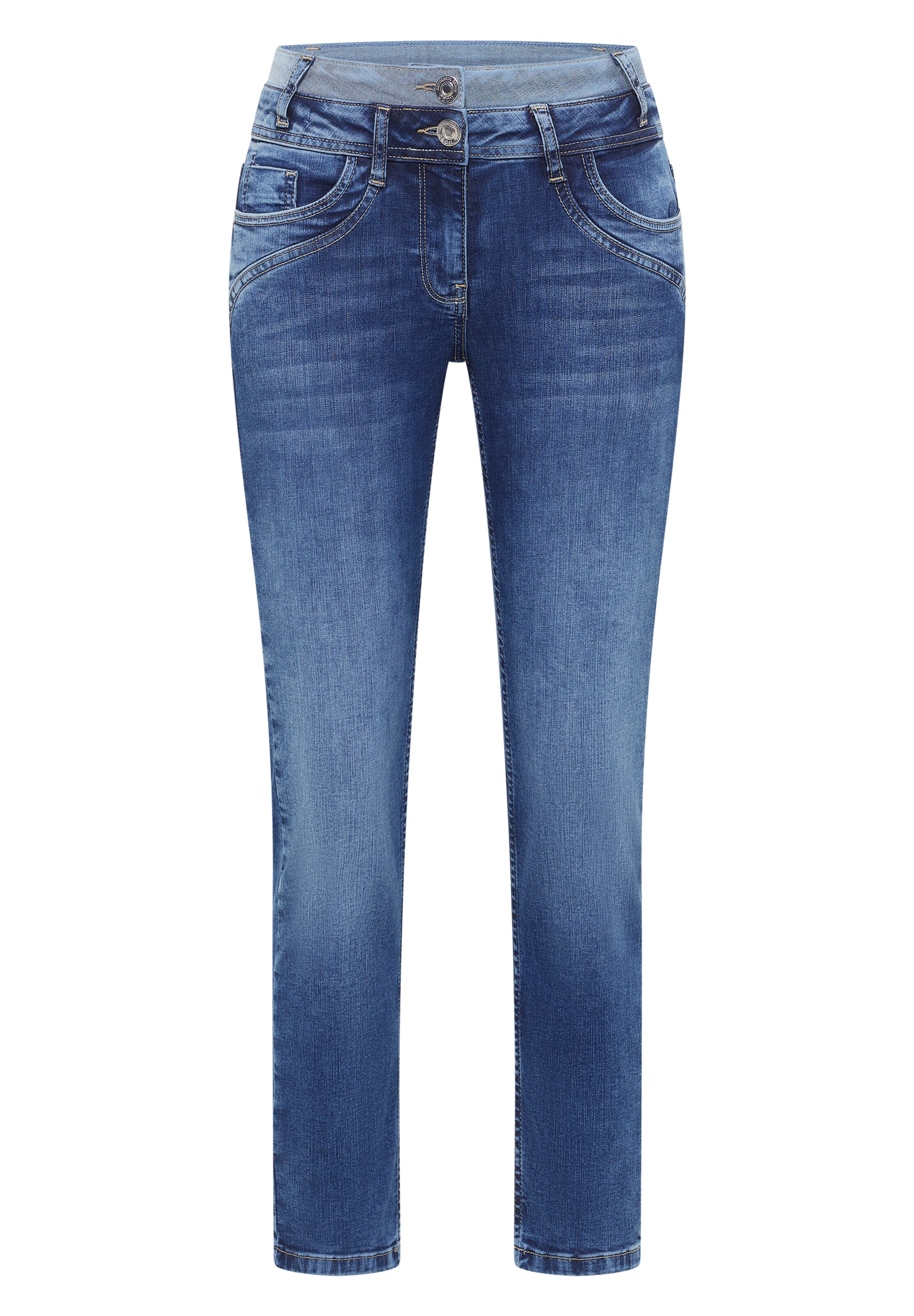 CECIL Slimfit Jeans in Blau: Vorderseite