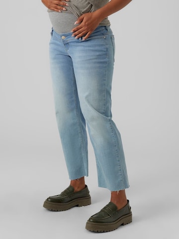 MAMALICIOUS Wide leg Jeans 'Troya' in Blauw: voorkant