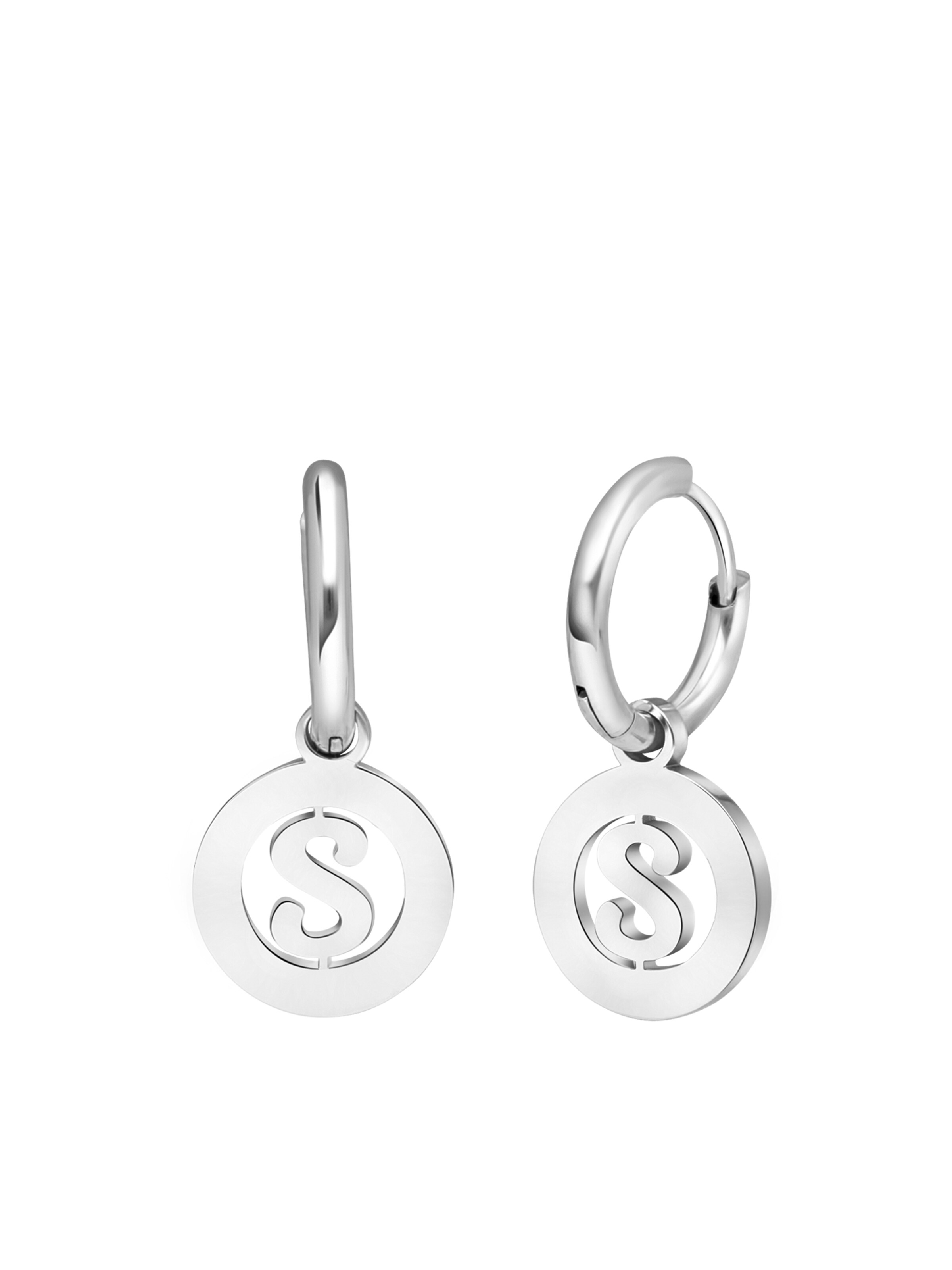 Lucardi Oorbellen in Zilver: voorkant