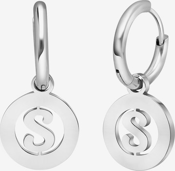 Lucardi Earrings in Silver: front