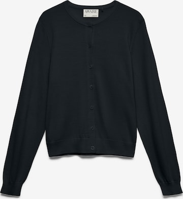 VERO MODA Knit cardigan 'AWCara' in Black: front