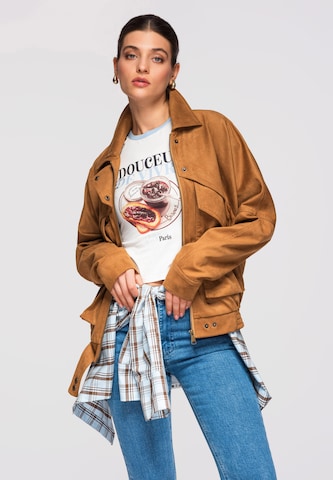 Veste mi-saison 'OW-JAFL-0122' Ombre en marron