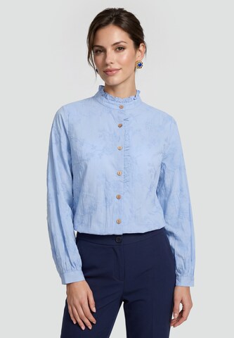Usha - Blusa en azul: frente