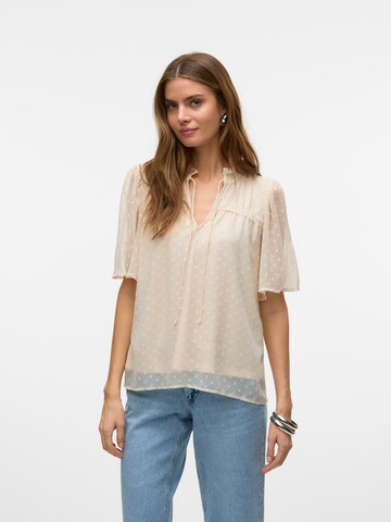 Chemisier 'VMLeah' VERO MODA en beige : devant