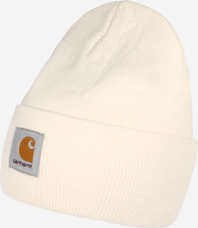 Megzta kepurė iš Carhartt WIP, spalva – balta, Prekių apžvalga