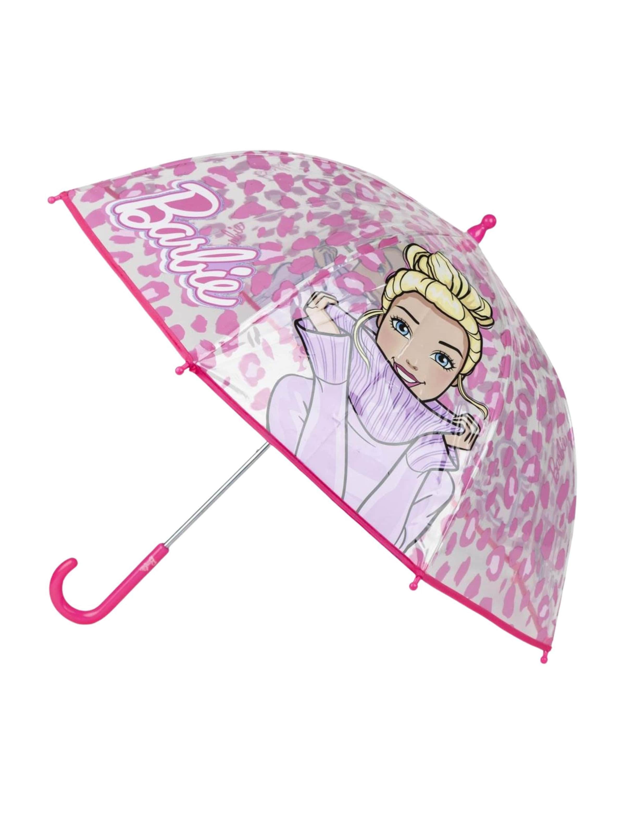 DISNEY Umbrella 'Regenschirm POE Manuell Blase Barbie' in Pink: front