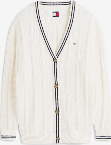 Tommy JeansKardigan - bijela boja: prednji dio