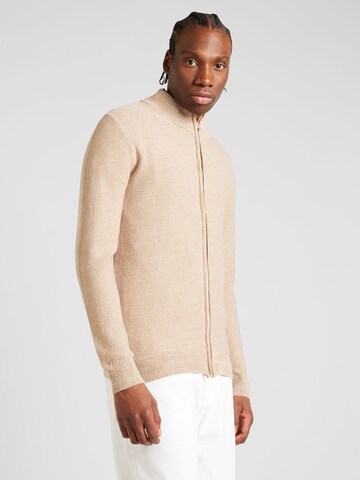 INDICODE JEANS Kofta 'Marland' i beige: framsida