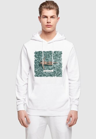 Merchcode Sweatshirt ' Summer - On My Mind' in Wit: voorkant