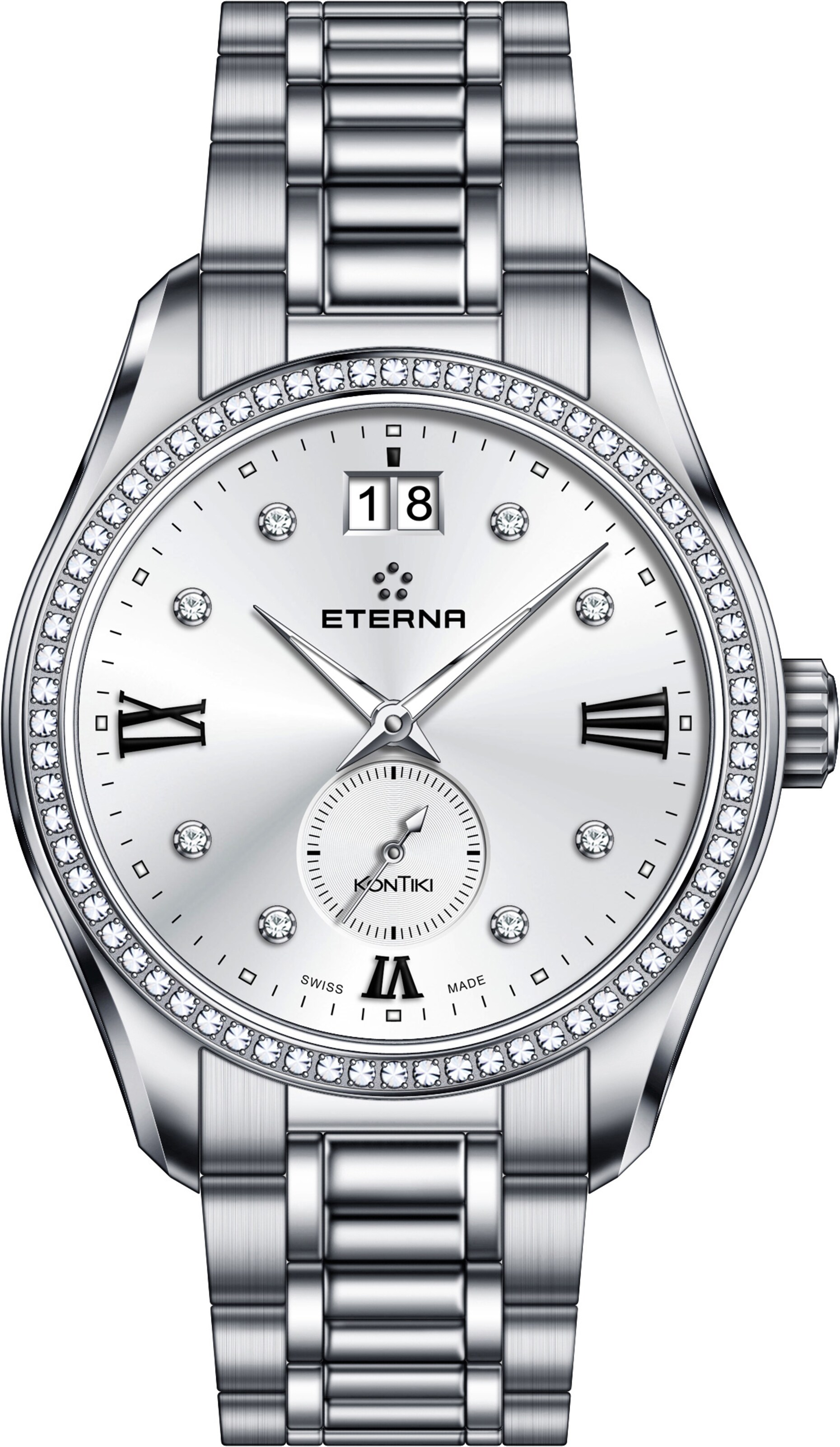 ETERNA Analoog horloge in Zilver: voorkant
