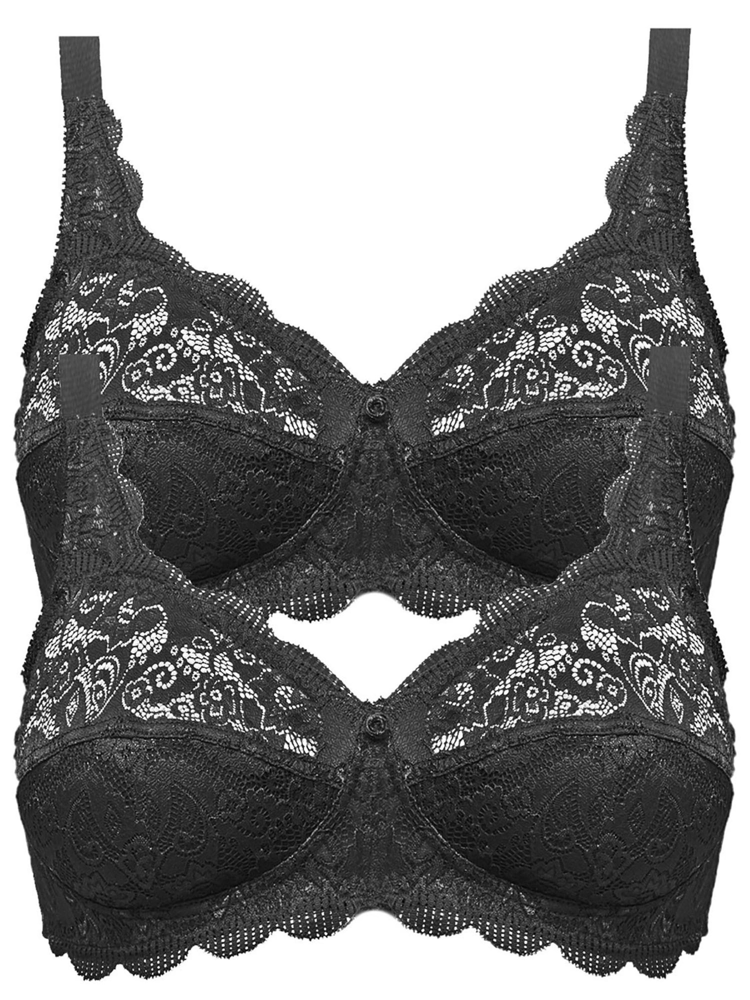 SUSA T-shirt Bra 'Latina' in Black: front