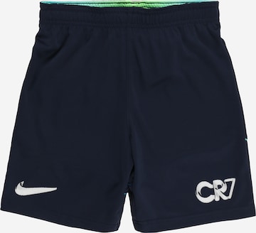 NIKE - Regular Calças de desporto em azul: frente