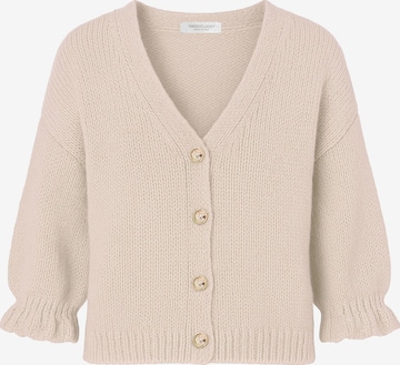 SASSYCLASSY Oversizestrickjacke in Weiß: Vorderseite