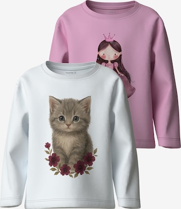 Maglietta 'NMFVOTEA' di NAME IT in rosa: frontale