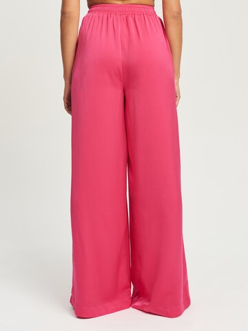 Tussah Wide leg Broek 'VERA' in Roze: terug