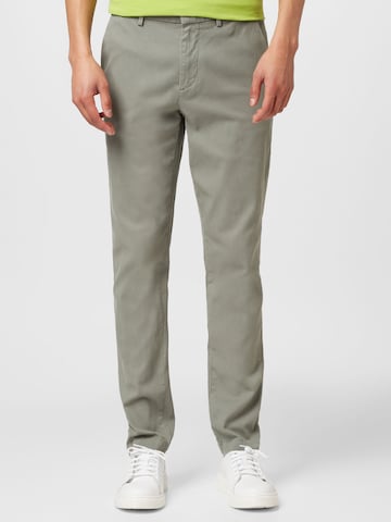 BOSS Black Slim fit Chino trousers 'Kaito' in Green: front