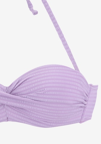 VENICE BEACH Bandeau Bikini in Lila