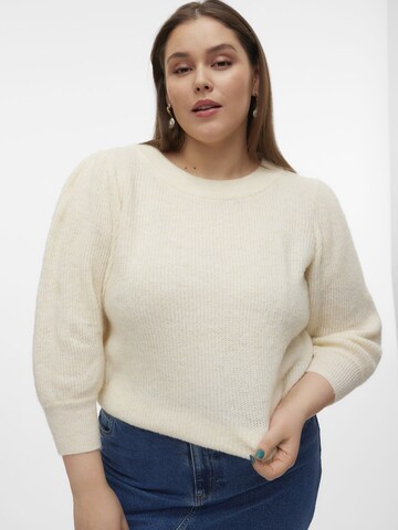 Vero Moda Curve Pullover 'Vigga' in Weiß