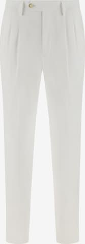 Boggi Milano - Calças chino 'Cotton and Tencel Trousers' em branco: frente
