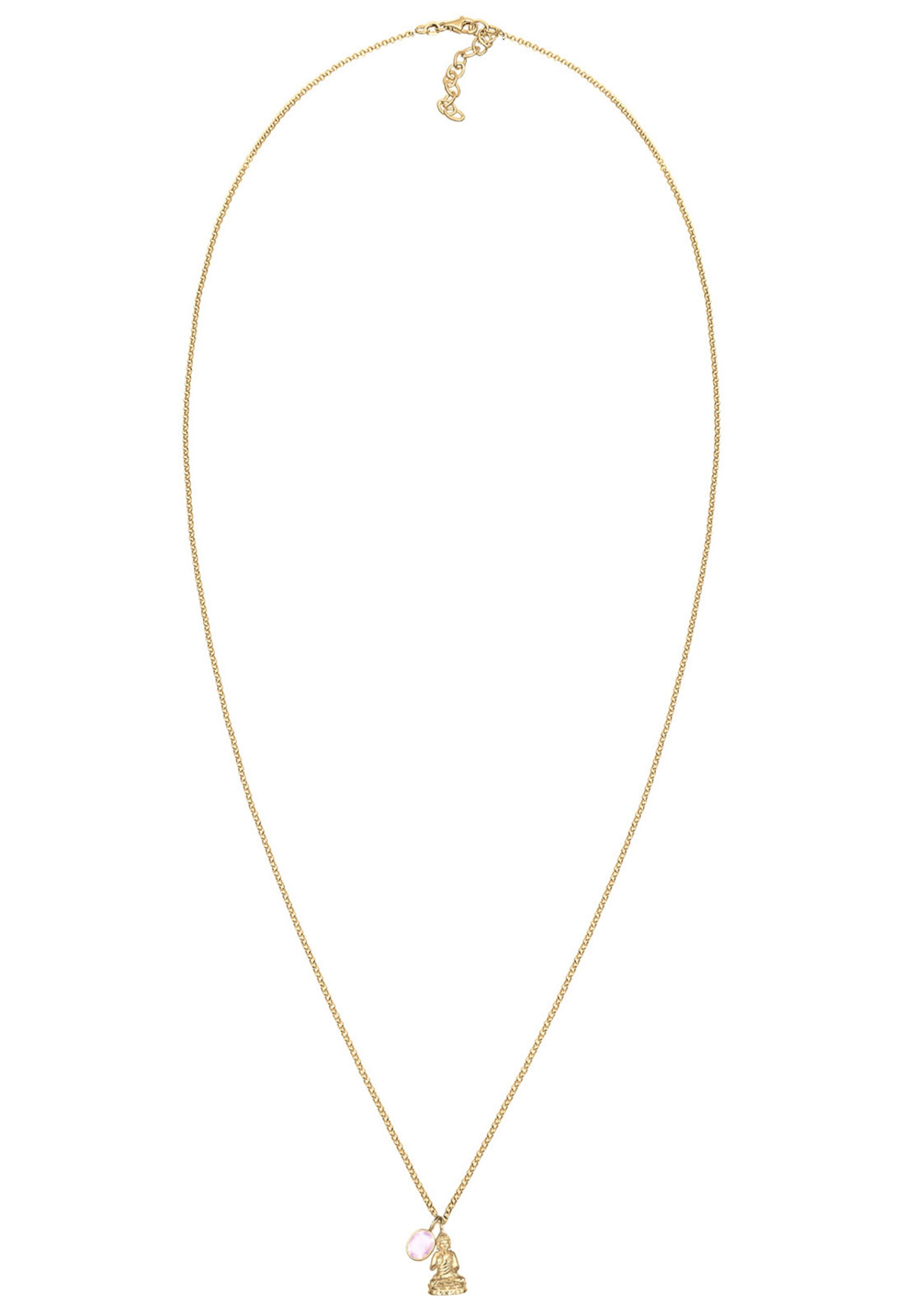 ELLI PREMIUM Kette 'BUDDHA' in Gold: Vorderseite