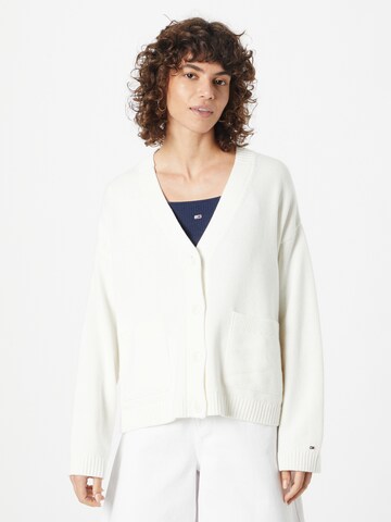 Cardigan TOMMY HILFIGER en beige : devant