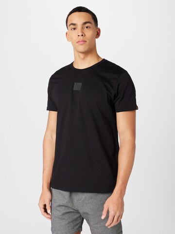 ALPHA INDUSTRIES Shirt in Zwart: voorkant