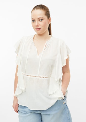 QS Blouse in Beige: voorkant