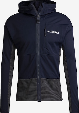 ADIDAS TERREX Athletic Fleece Jacket 'Zupahike' in Blue: front