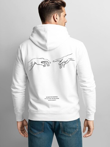 Neverless Sweatshirt 'Hands' in Weiß