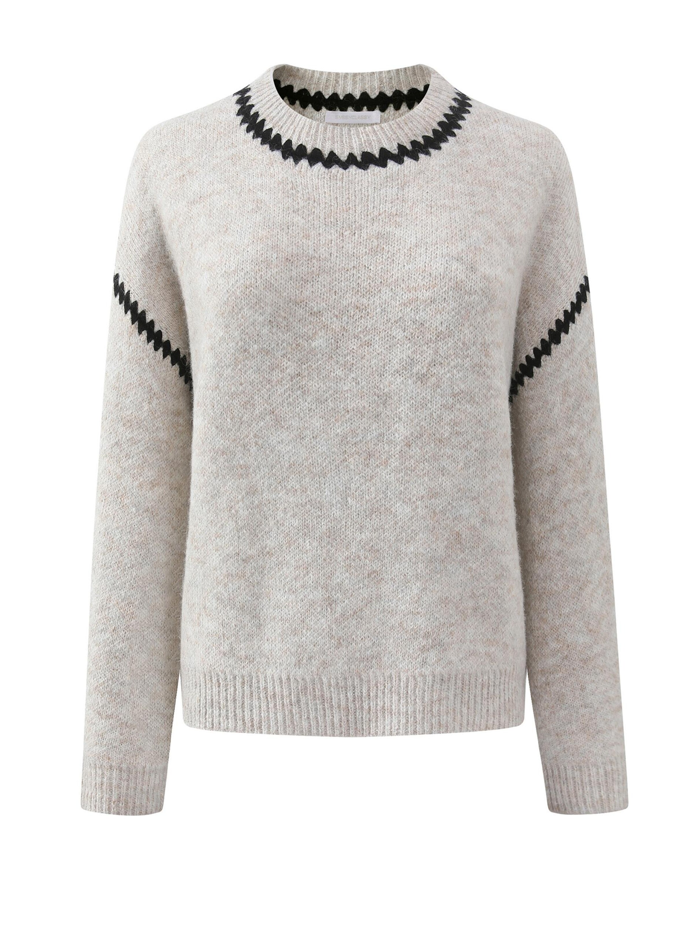 SASSYCLASSY Sweater in Beige: front