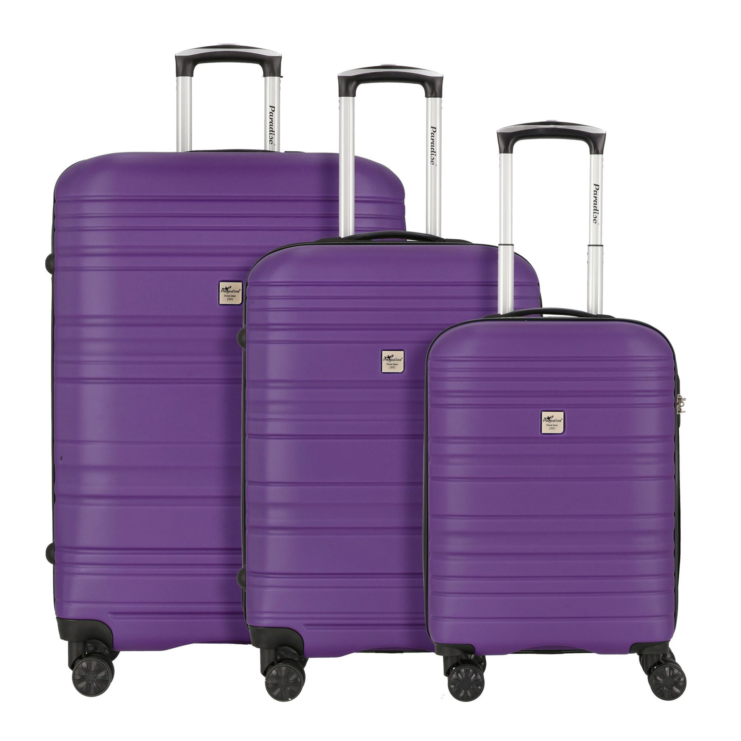 CHECK.IN Suitcase set 'Paradise' in Purple: front