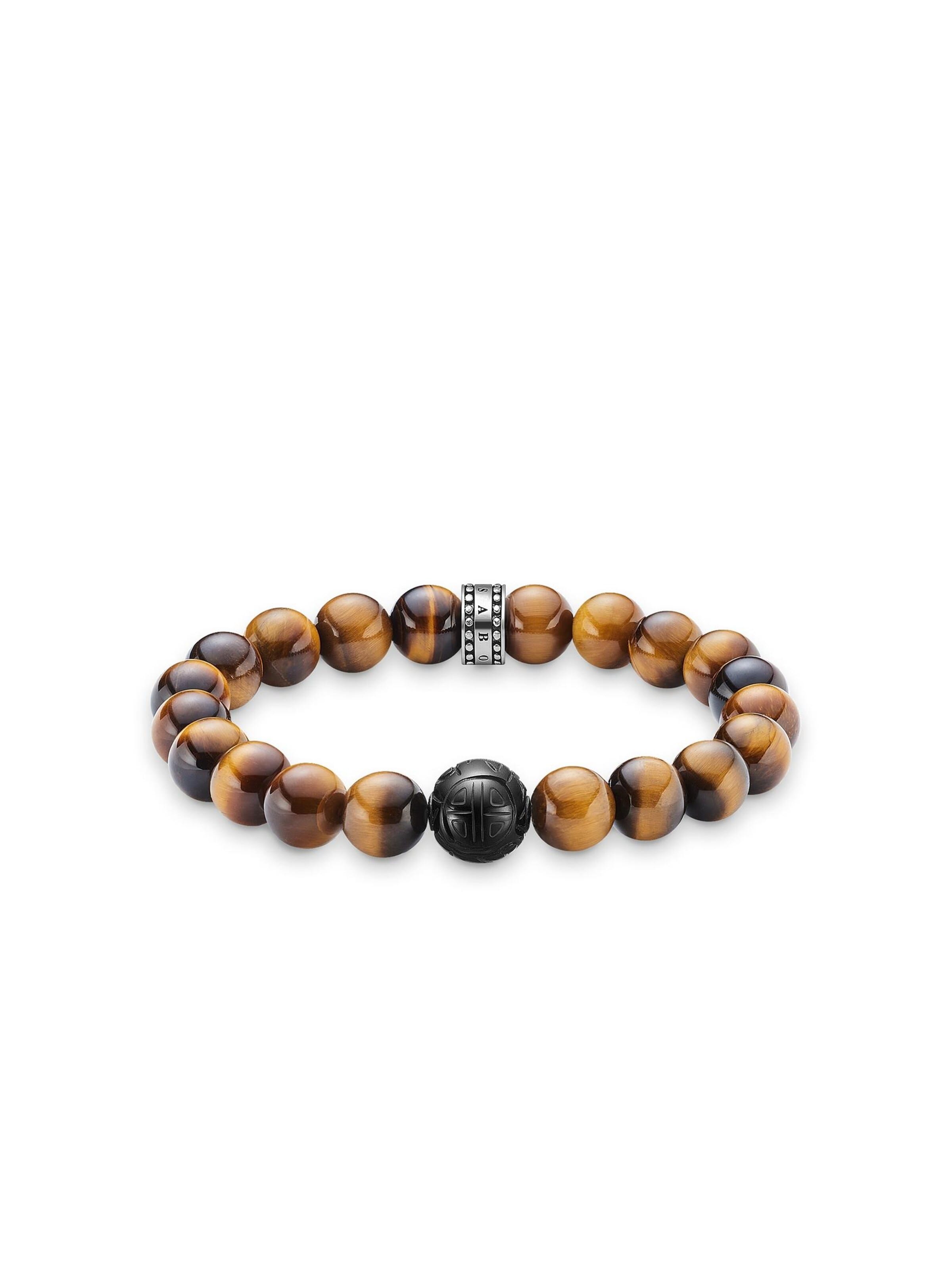 Thomas Sabo Bracelet 'Armband Tigerauge Braun' in Brown: front