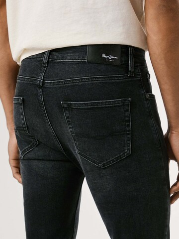 Coupe slim Jean 'Finsbury' Pepe Jeans en noir
