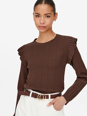 Pull-over 'Fara' ONLY en marron