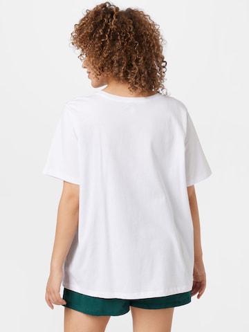 River Island Plus - Camiseta en blanco