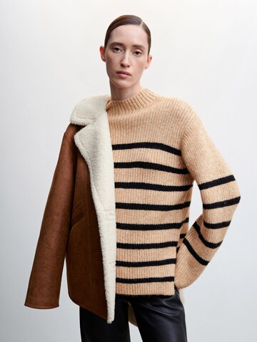 MANGO Sweater 'Rion' in Brown