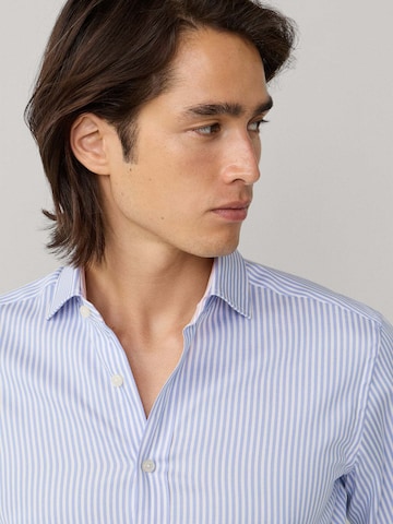 Hackett London Regular fit Button Up Shirt 'Double Face Bengal' in Blue