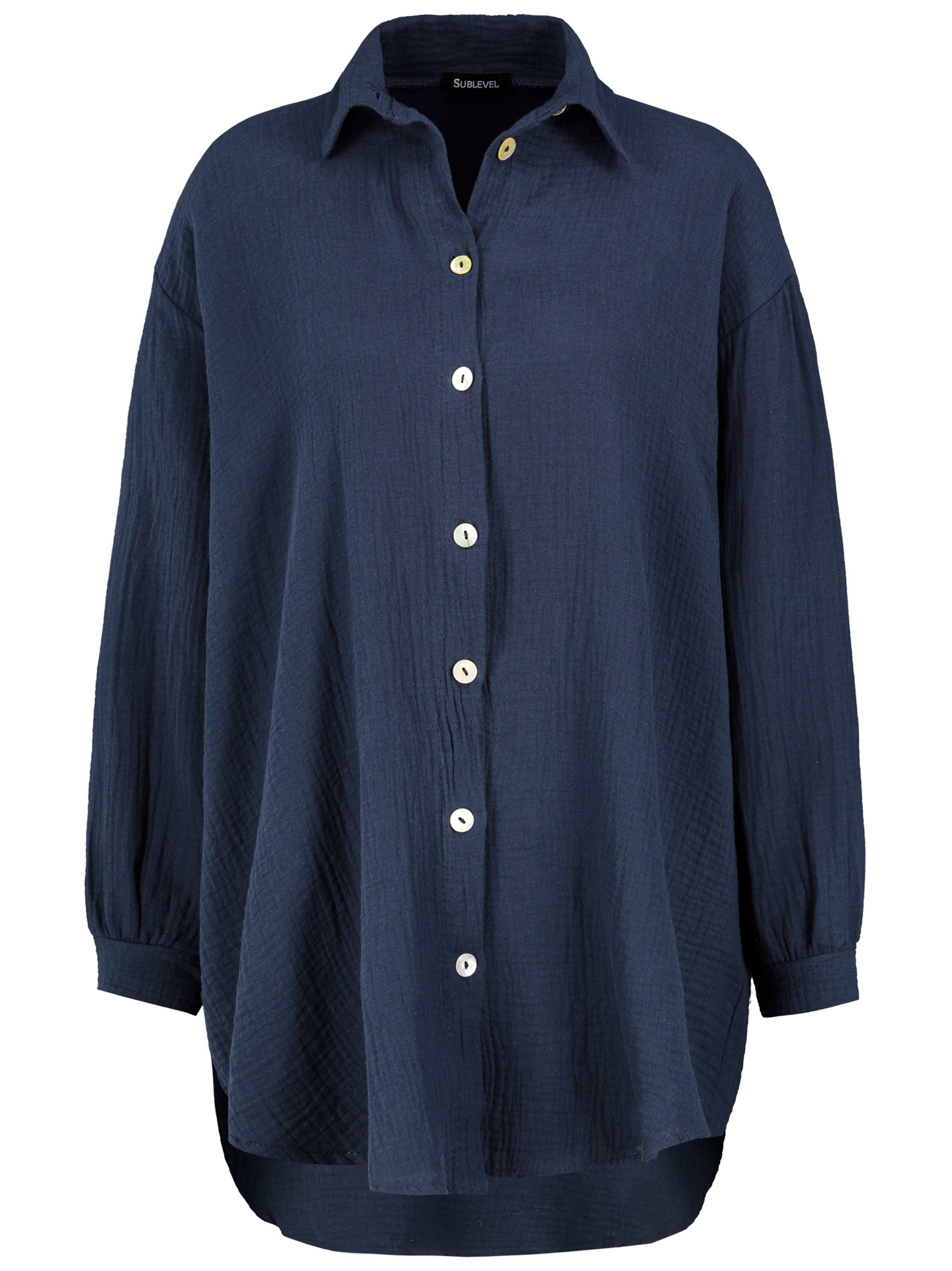 Sublevel Blouse in Blauw: voorkant