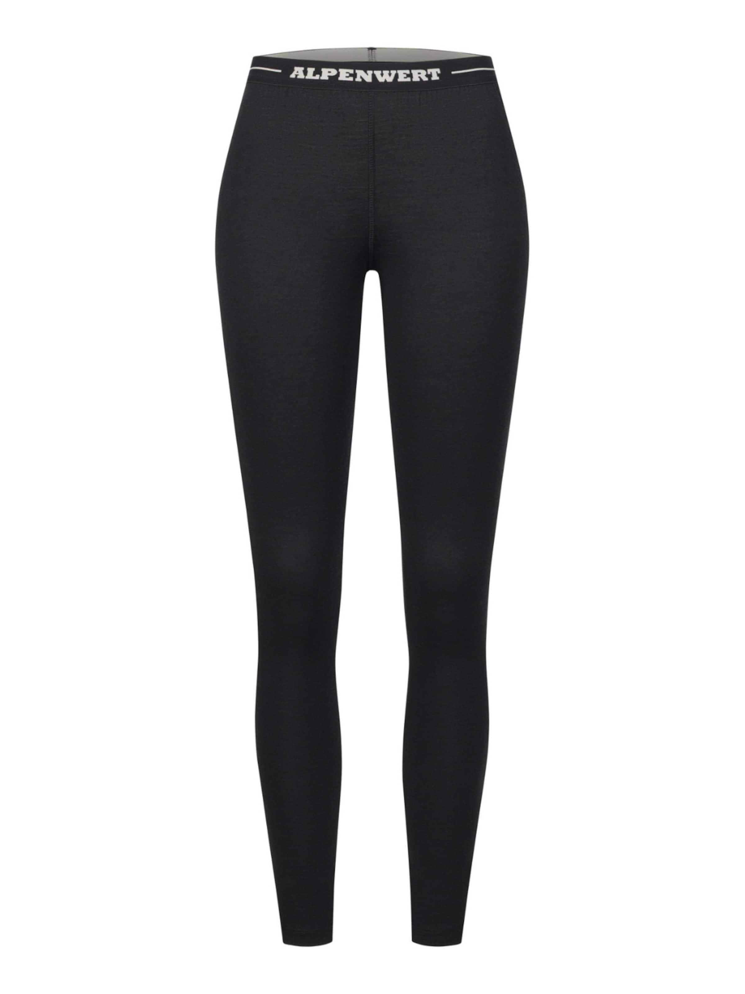 Alpenwert Long Johns in Black: front