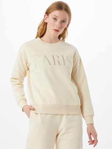 JDY Sweatshirt 'PARIS' in Beige: front