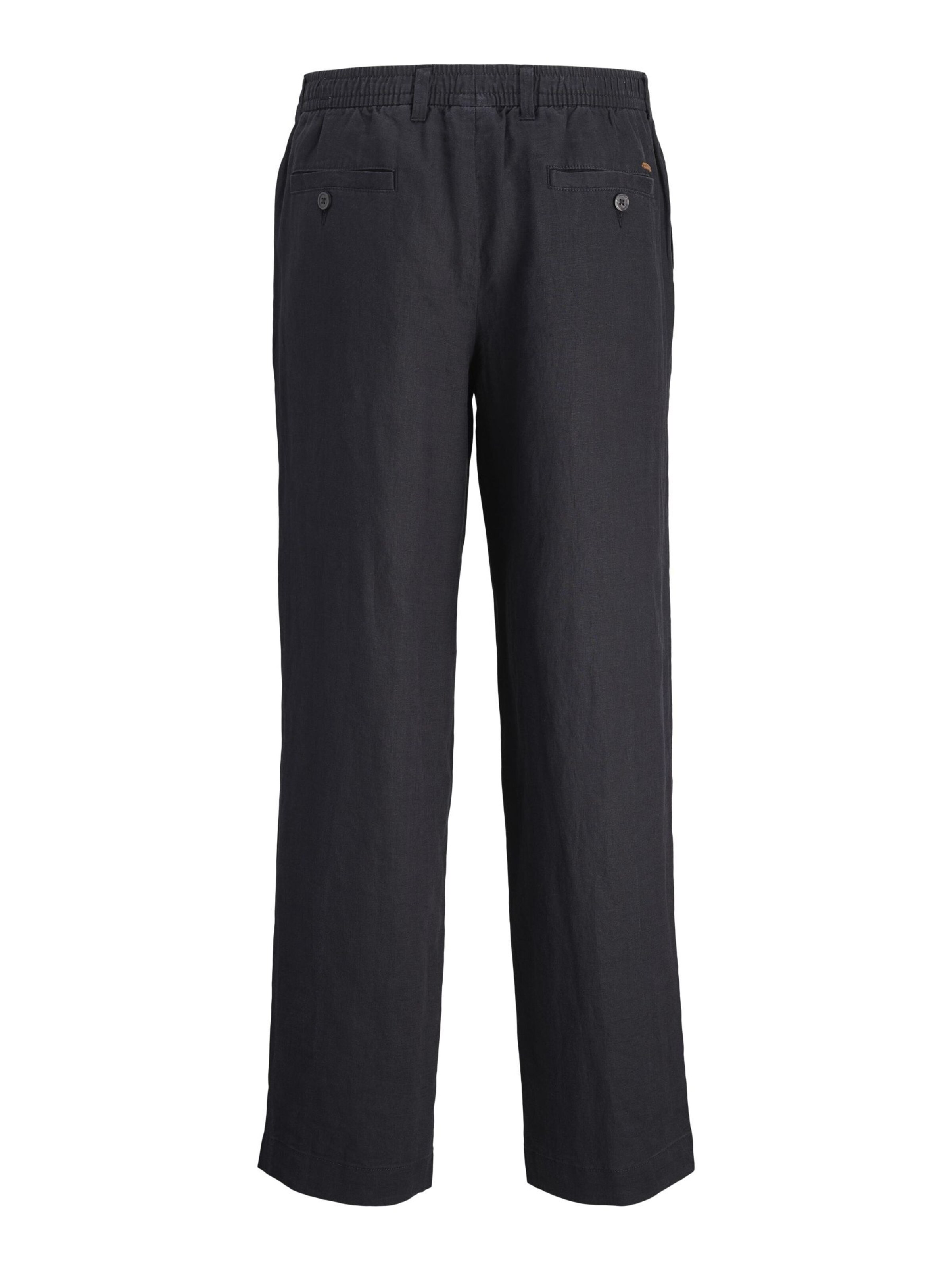 JACK & JONES Loosefit Lærredsbukser 'JPSTKarl Lawrence' i sort